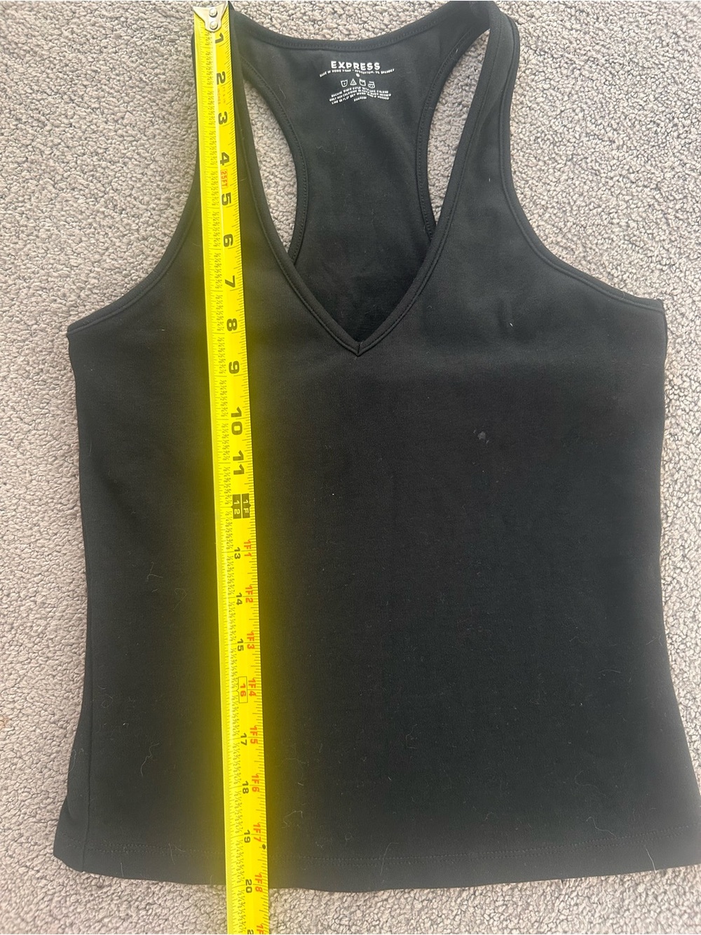 Express Black V-Neck Racerback Tank Top | Small - Picture 8 of 10